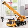 BGTOY 4WD RC Car With LED Light 2.4G Alloy Remote Control Crane Control Robotic Arm Simulation Engineering Truck Boys Kids Gifts 1