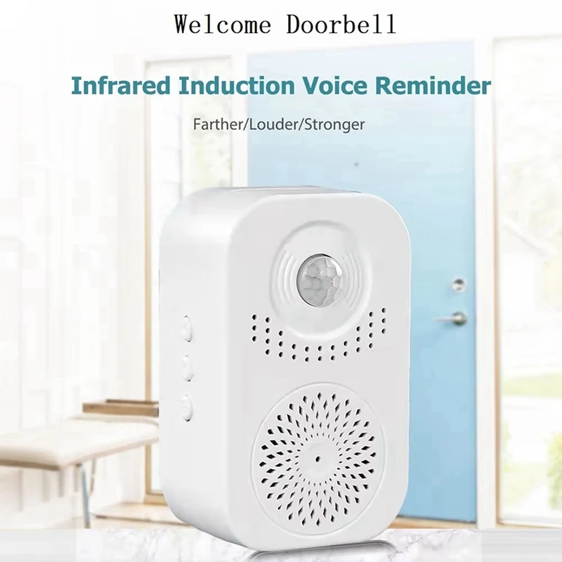 AFBC Talking Welcome Doorbell Motion Sensor Store Entrance Smart Doorbell Commercial Access Alarm Home Outdoor