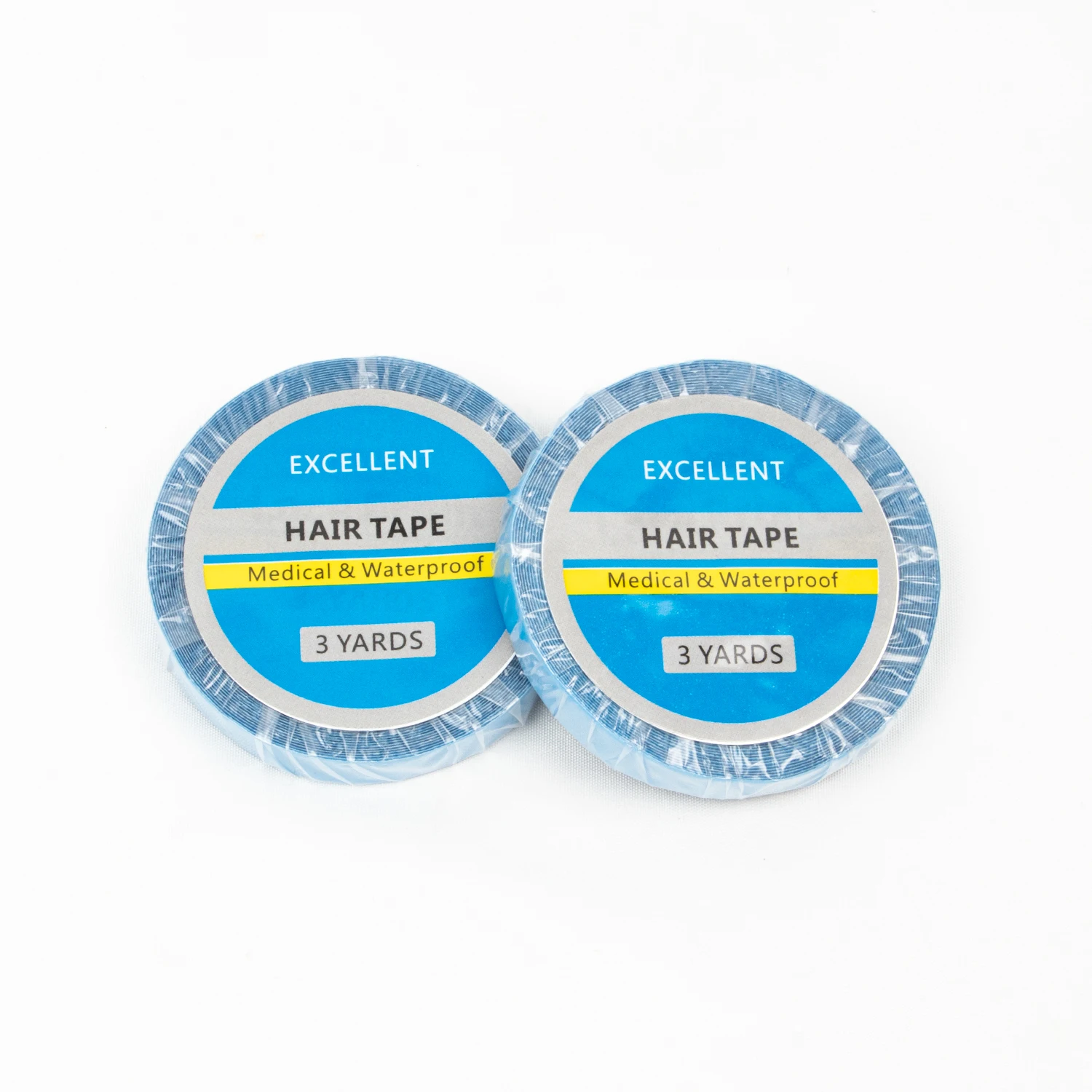 1 2 3 5 Roll Super Hair Blue Tape Hair System Tape Double-Sided Adhesive Tape for Hair Extension Lace Wig Toupee 0.8/1CM*3 Yards 2