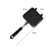 1 Piece Grilled Sandwich Maker Bread Toast Breakfast Machine Non-Stick Aluminum Flip Pan Kitchen Tool 5
