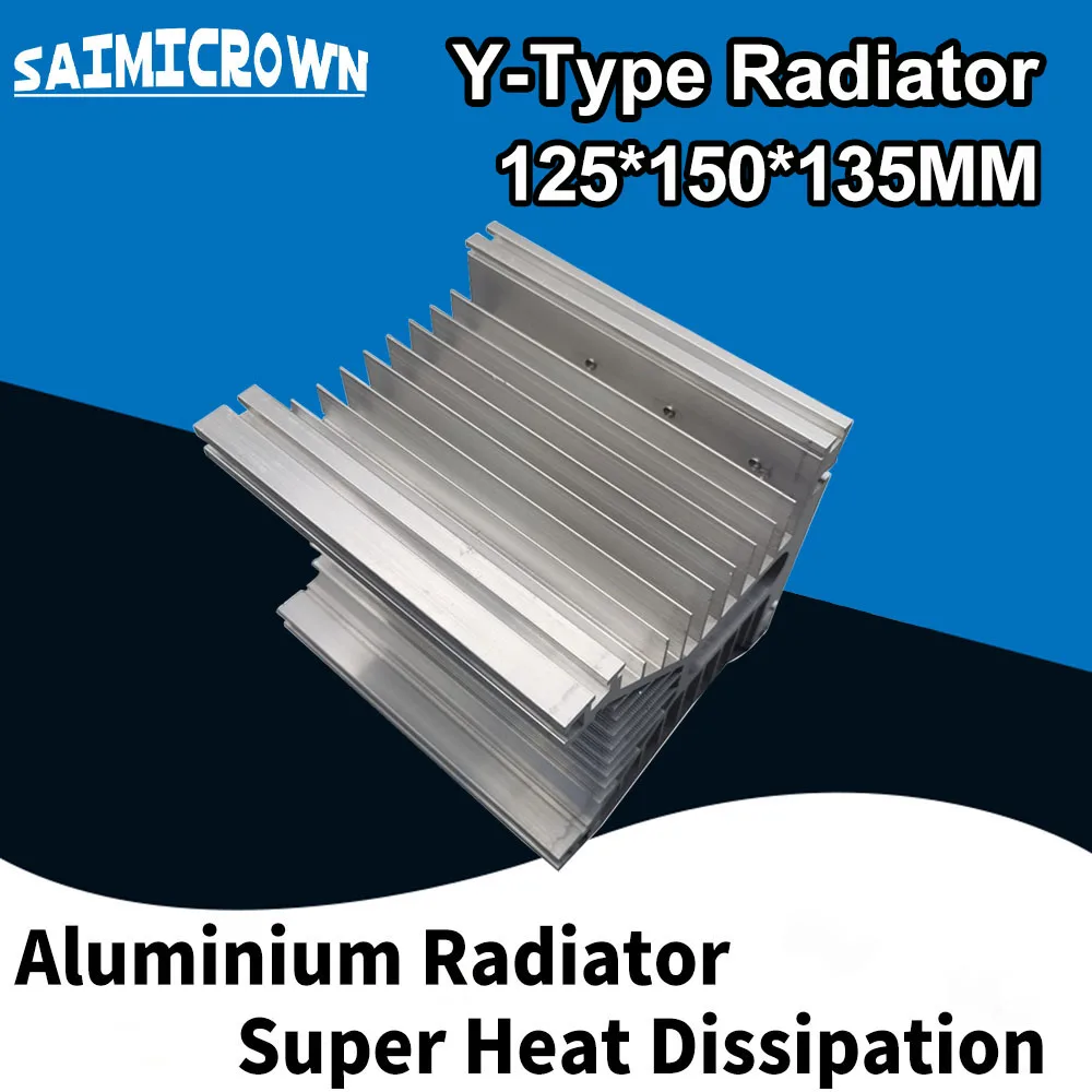 

Y-150 White 125*150*135 MM for 80A-120A Single/Three Phase Solid State Relay SSR Heat Sink Radiator Y Shape