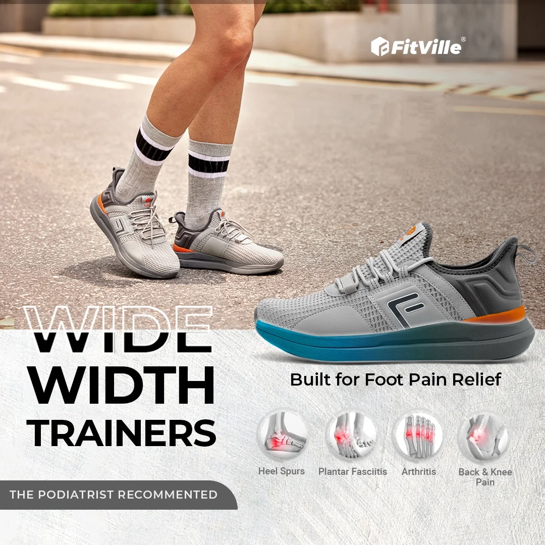 Fitville Women\'s Running Shoes Lightweight Sneakers Breathable Outdoor Sports Wide Shoes Female  for Swollen Feet Pain Relief