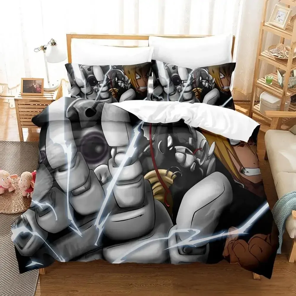 Fullmetal Alchemist Bedding Set Single Twin Full Queen King Size Bed Set Adult Kid Bedroom Duvet Cover Sets 3D Print Anime Bed