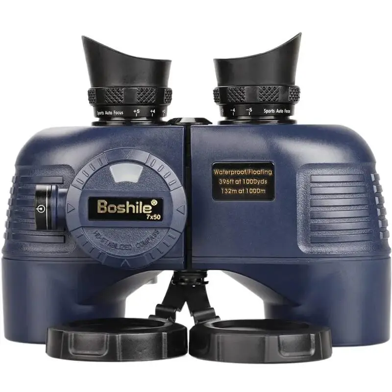 

Boshile 7X50 Navy Binoculars HD Professional Marine Compass Rangefinder AutoFocus Nitrogen Waterproof Floating Telescope