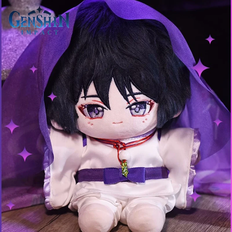 

Игрушка Genshin ударная плюшевая хлопчатобумажная Кукла Kawaii Scaramouche Q Ver мягкая плюшевая кукла аниме Подушка Детские игрушки подарок для девочки 20 см