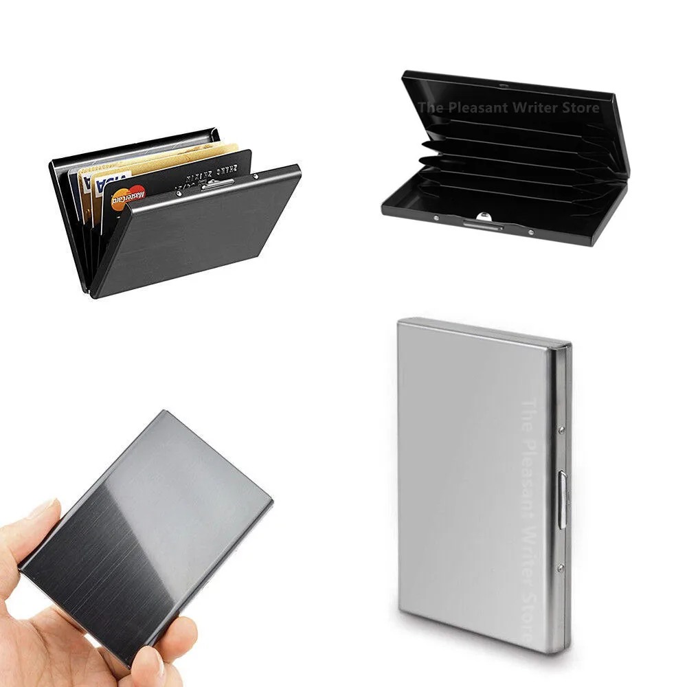 

Мужской тонкий бумажник из алюминия с RFID-блокировкой