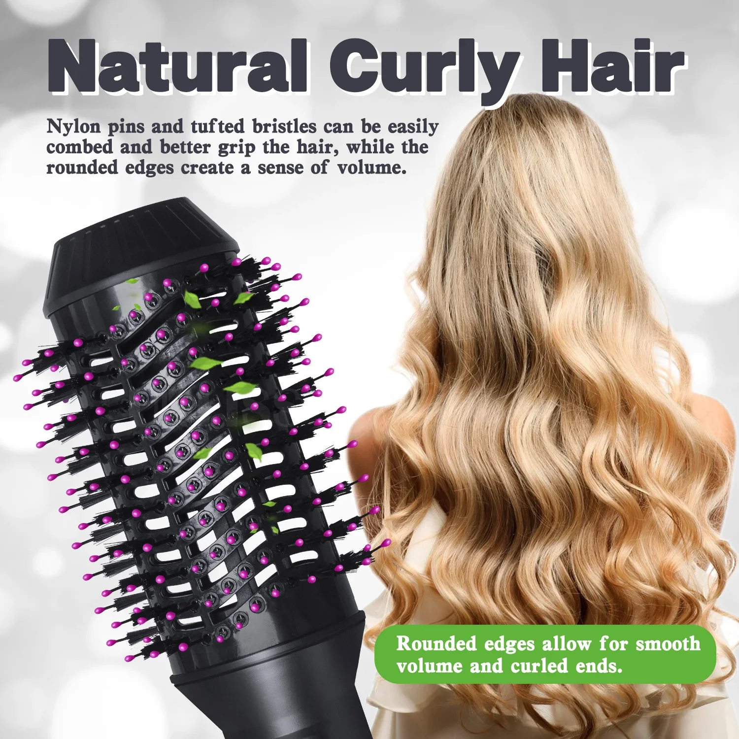 1000W Hair Dryer Hot Air Brush Styler Volumizer Straightener Curler Comb Roller One Step Electric Ion Blow Dryer Brush 4