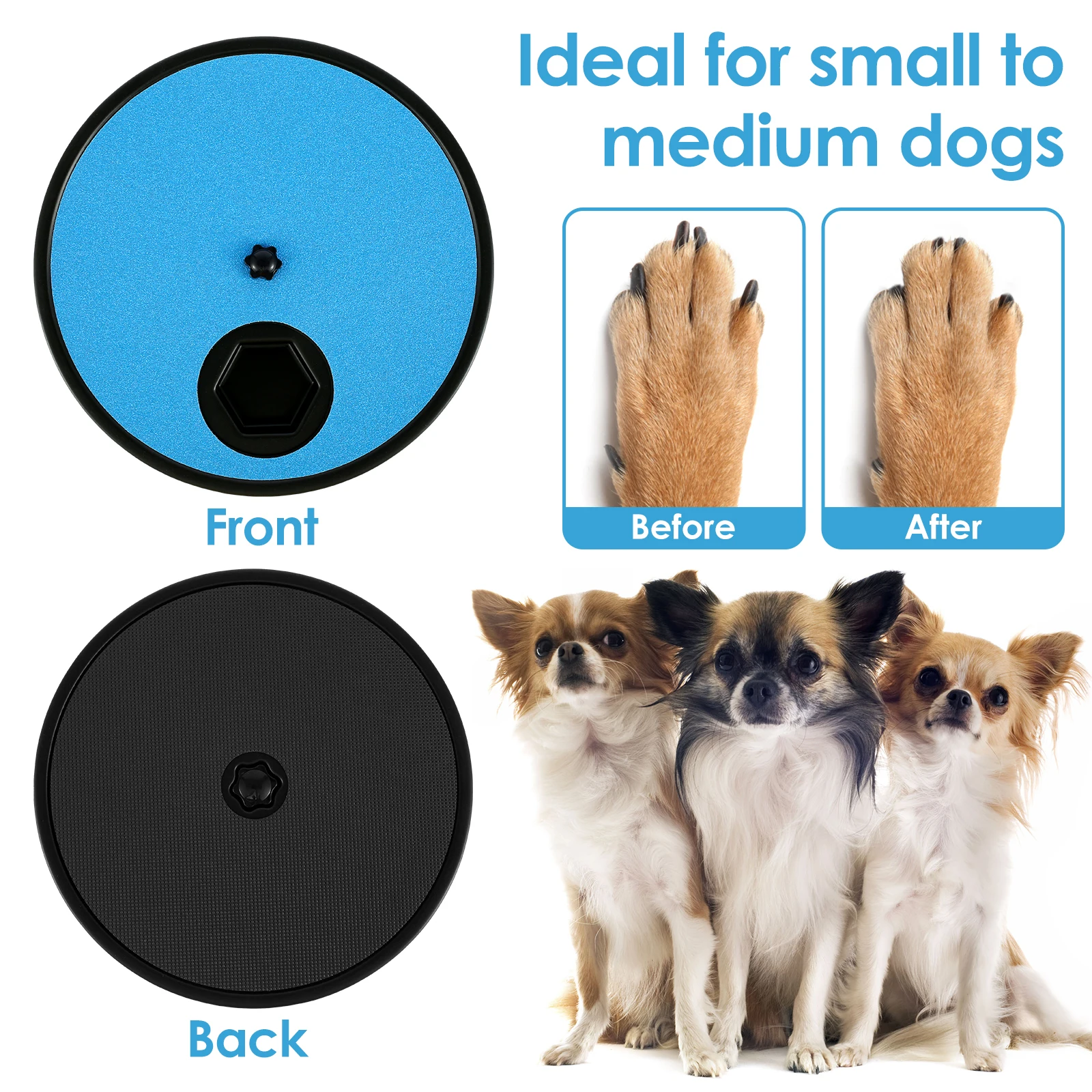 Pet Nail Scratcher Portable Dog Food Scratcher with Sandpaper and Cat Scratching Board