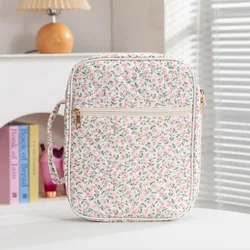 Quilted Portable Book Sleeve with Zipper Dustproof Carrying Case (3)
