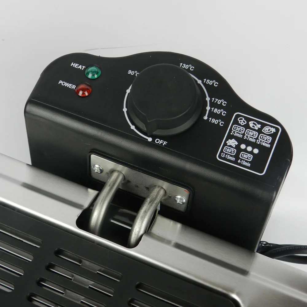5L Electric Deep Fryer Household Electric Deep Frying Machine Stainless Steel Frying Cooker