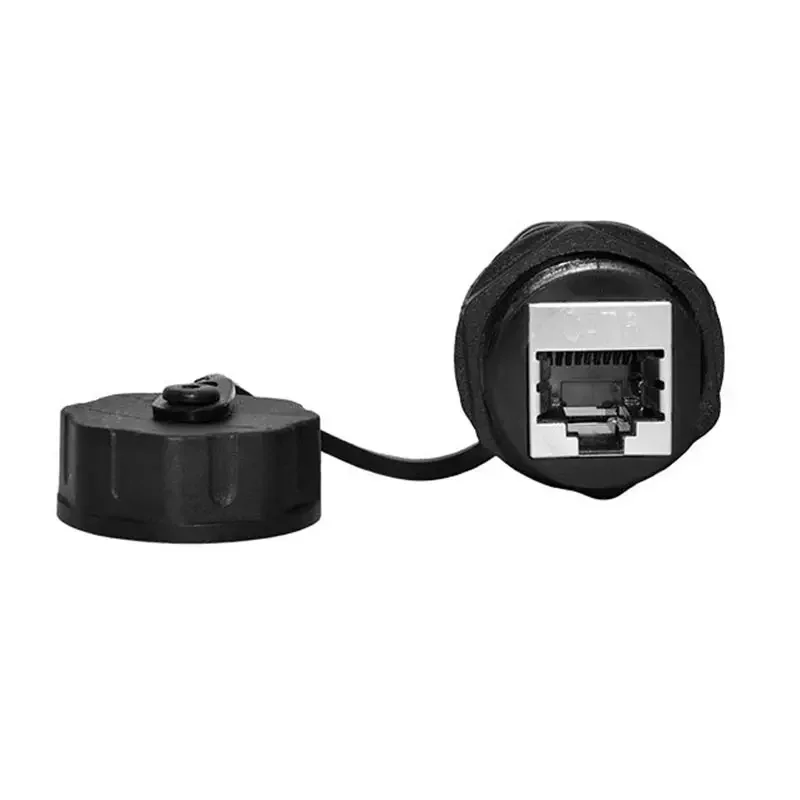 Waterproof Shielded Cat6A Gigabit Network Socket Panel for Automated Communication Equipment