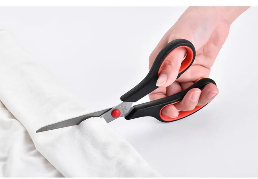 Description Picture 3 of itemStainless Steel Scissors Student Stationery Scissors Household Multi-Function Office Paper Cuttings Thread Cutting Head Scissors