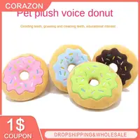 Dog Donuts Plush Pet Dog Toys For Dogs Chew Toy Christmas Puppy Squeaker Sound Toys Funny Puppy Small Medium Dog Interactive Toy 1
