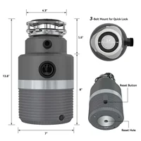 Household 1HP Kitchen Sink Food Waste Disposer Garbage Disposal Machine For Food Shredder 2