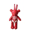Skeleton Bear Backpack PU Leather Artistic Personality Thriller Single Shoulder Crossbody Backpack Halloween Backpacks 5