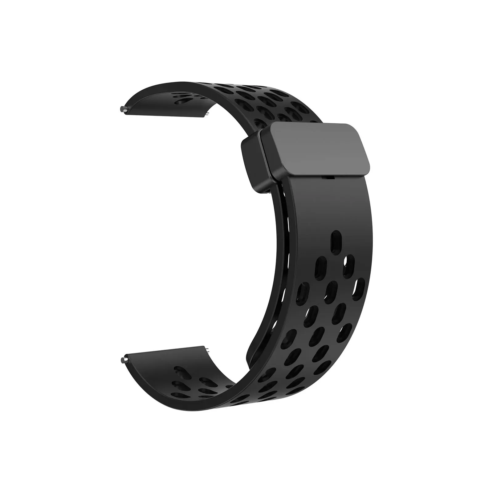 Magnetic Buckle Silicone Sport Strap, 22mm Bracelet