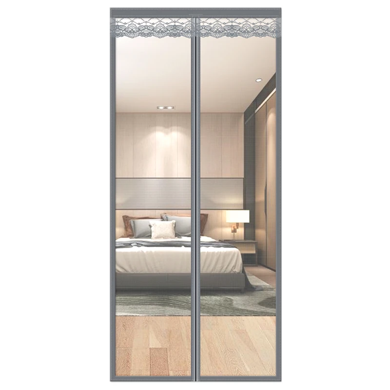 Malla mosquitera magnética de verano para puerta, mosquitera antimoscas, malla para puerta con cierre automático, cortina de gran tamaño