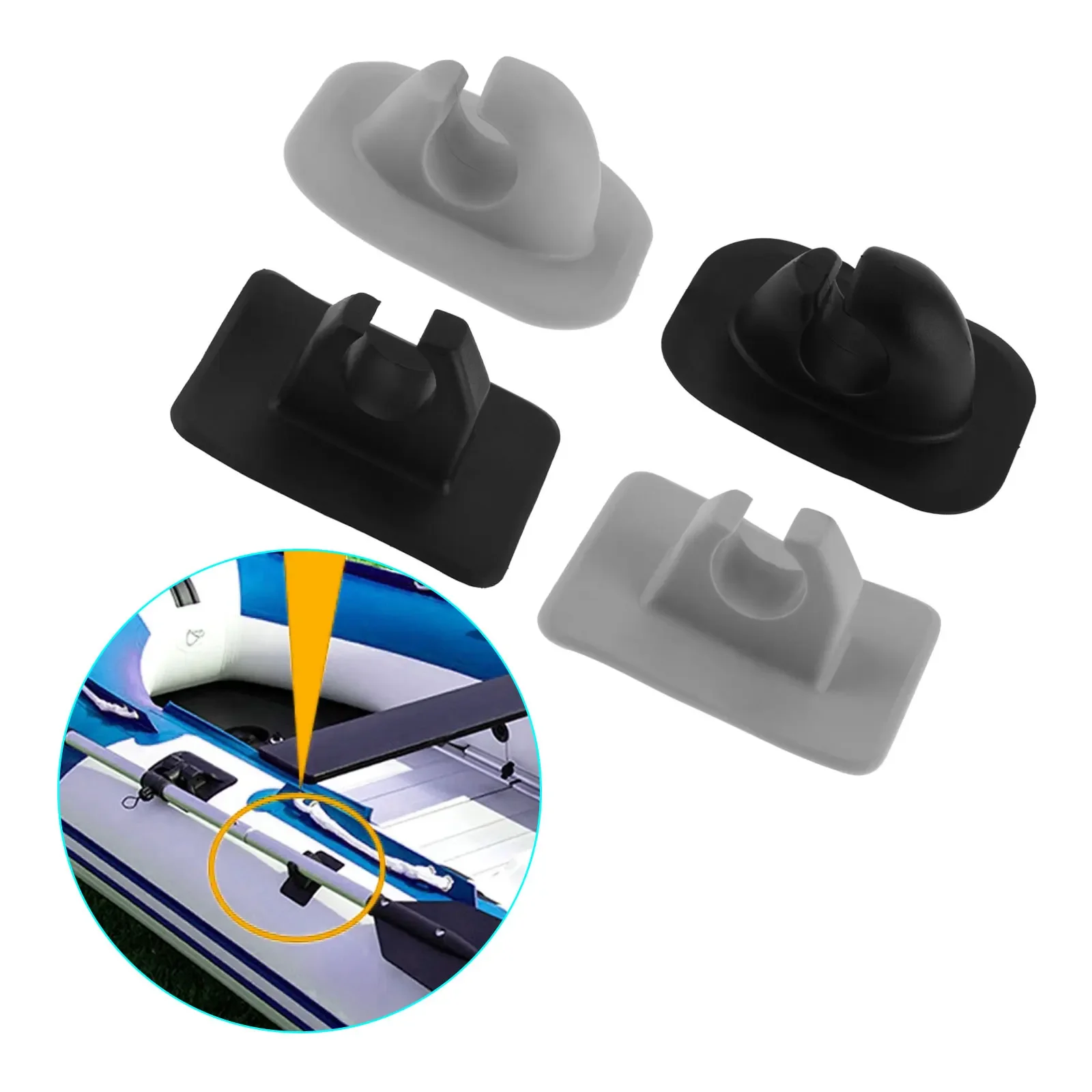 1pc Black Paddle Clips Plastic Paddle Oar Holder Clips Keeper for Inflatable Boat Fishing Boat Dinghy Kayak Canoe Replacement 4pcs kayak carry handles replacement set fishing boat holders kit for kayak boat canoe