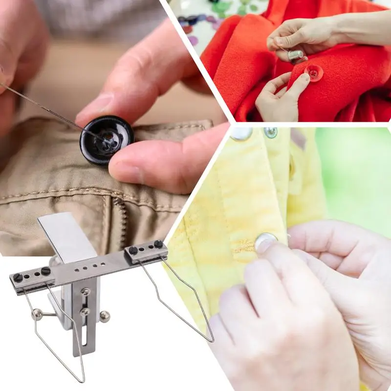 Button Assist Tool Adjustable Helper Tool Button Assist Tool Manual Clamp Fast Sewing Machine Accessories Button Threader For 5