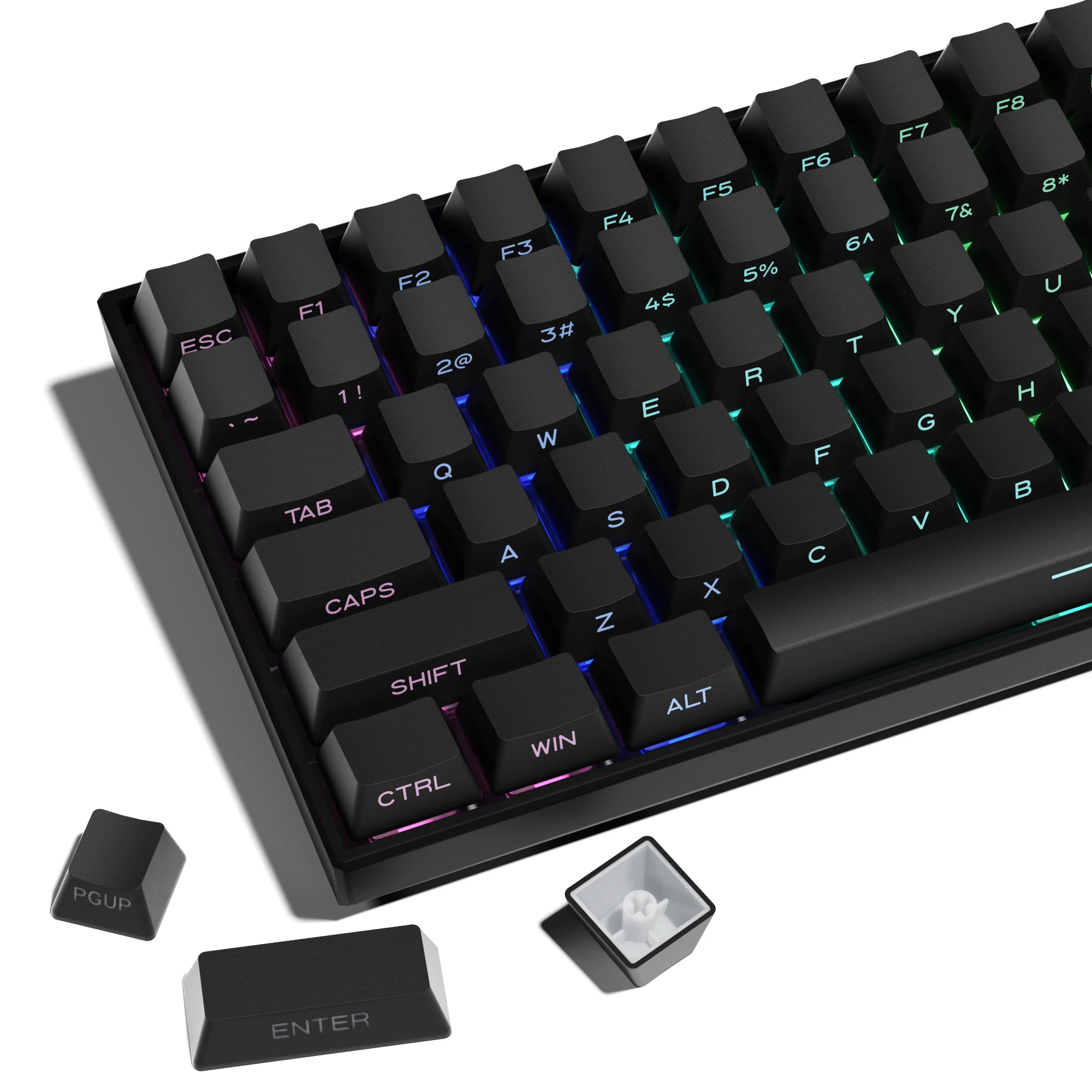 XVX Side Print Shine Through Keycaps OEM Profile PBT Double