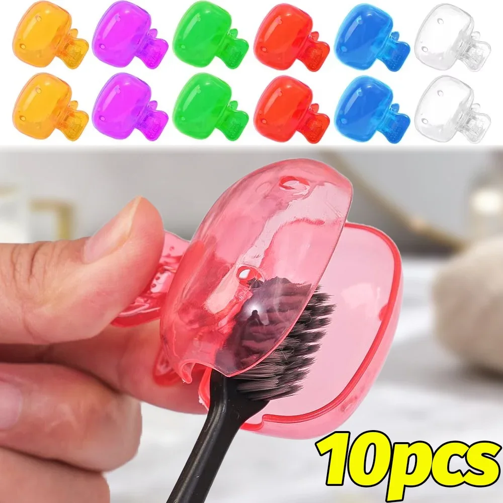Portable Toothbrush Head Cover Clips Plastic Dustproof Head Germproof Protector Caps Travel Hiking Camping Bathroom Accessories toothbrush covers