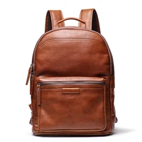 Men's Genuine Leather Business Outdoor Travel Backpack Cowhide Large Capacity Multifunction Fashion Trend Computer Bag 1