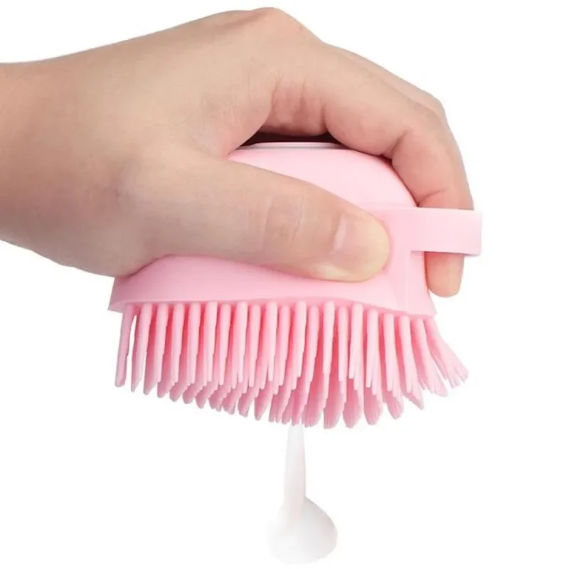 Bath Brush With Hook Soft Silicone Baby Showers Cleaning Mud Dirt Remover Massage Back Scrub Showers Bubble Non-toxic Brushes 3