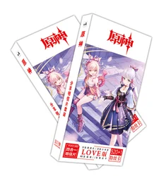 Cartes de Collection Genshin Impact Game, 521 pièces/ensemble, cartes de vœux, grande taille 