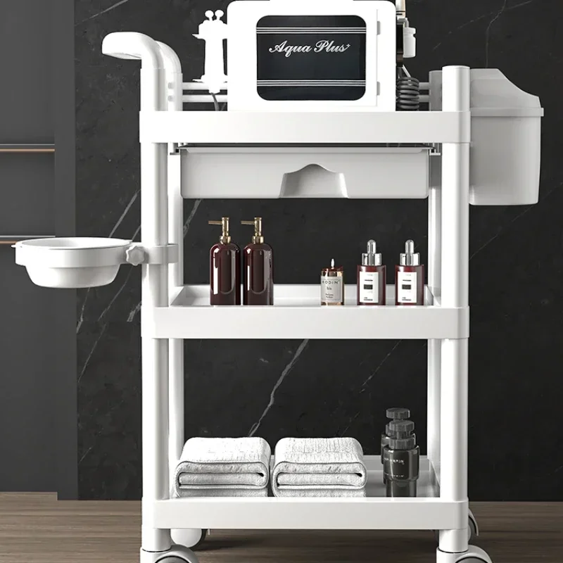 Organizer Cart with Wheels Trolley Professional Pedicure Furniture Cosmetic Trolley Manicure Organizer Wheels Business Beauty