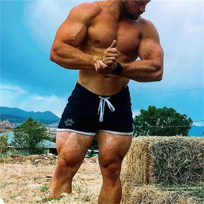 Men Fitness Bodybuilding Shorts Gyms Workout Male Breathable Mesh Quick Dry Sportswear Jogger Beach Short Pants multiple pieces
