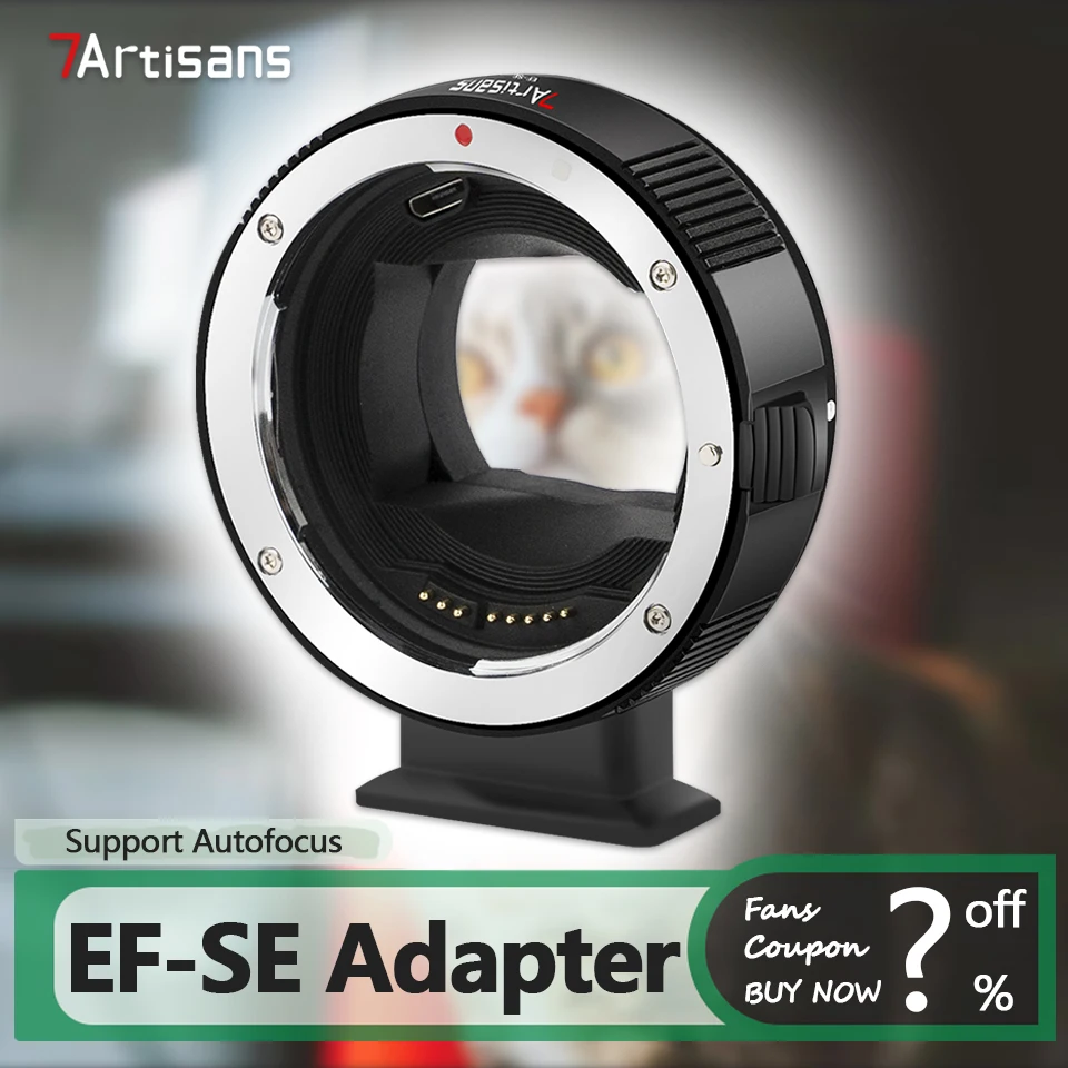 7artisans AF EF-SE Auto Focus Lens Adapter for Camera Photography