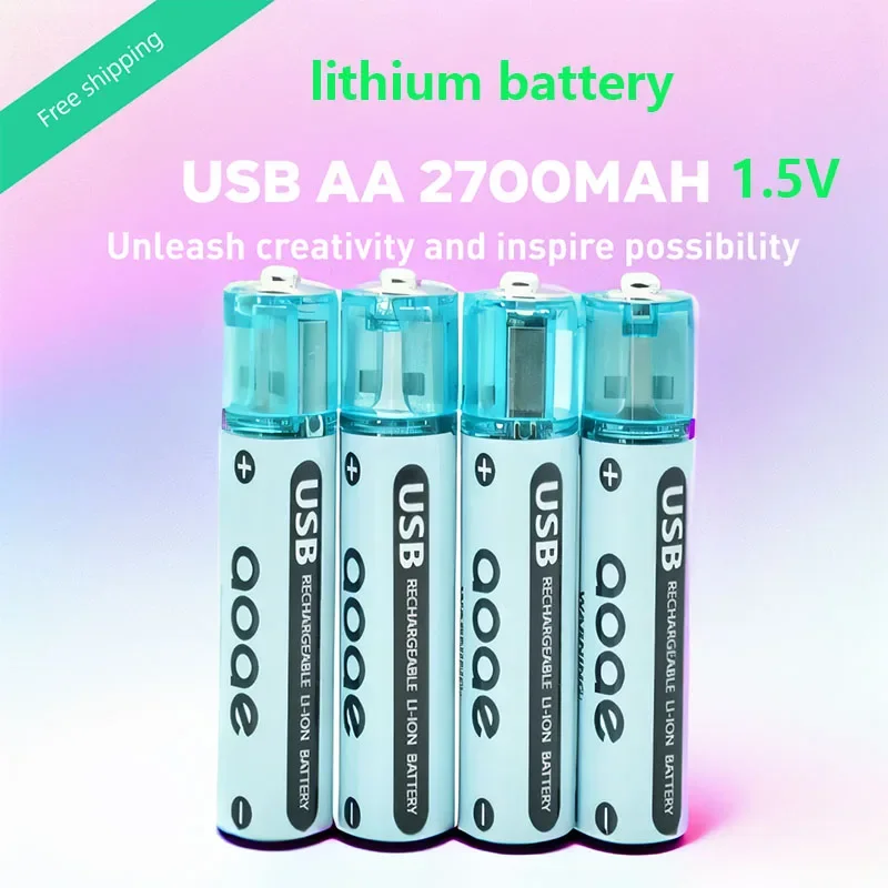 

AA Rechargeable USB port battery USB AA 1.5V 2700mWh Rechargeable battery Suitable for: electric toothbrush, radio, clock, etc