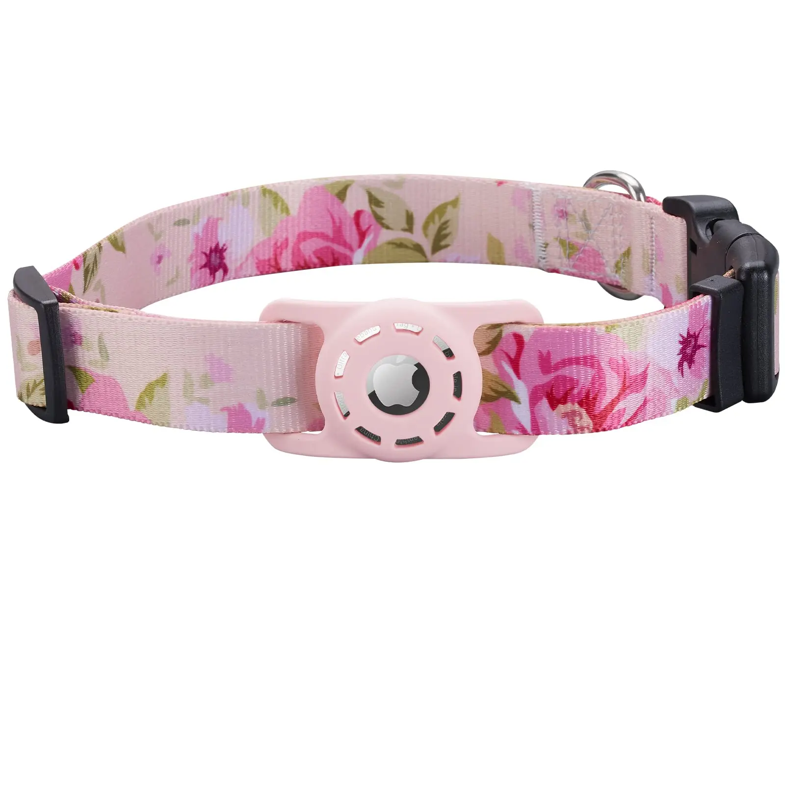 AirTag Dog Collar Polyester Pet Cat Puppy Collar with Silicone AirTag