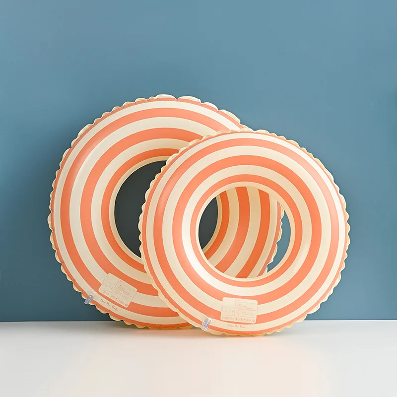 Children Adult Inflatable Swimming Ring Pool Float Vintage Striped Swimming Laps Water Sport Swim Circle For Pool Party swimming ring swimming pool float