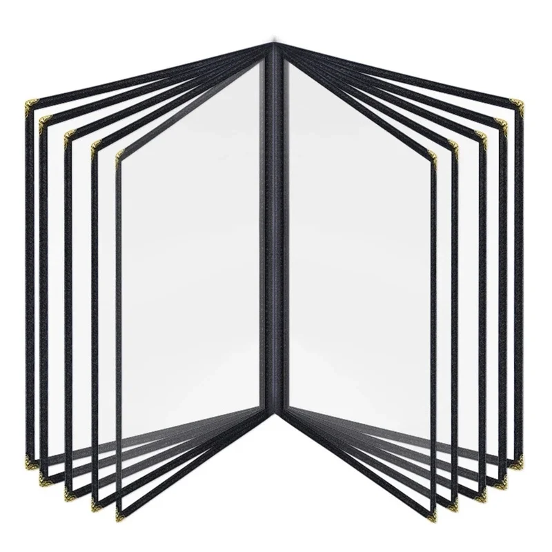 A4 PVC Transparent Menu Cover Protective Cover Restaurant Menu Paper Holder for Bar Cafe Milk Coffee Shop Books