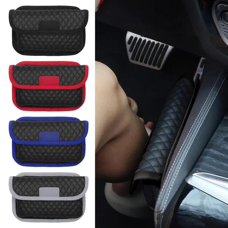 

1PC Universal Car Back Rear Mesh Organizer Storage Bag Net Car Accessories Auto Paste Net Pocket Sticky Mobile Phone Holder