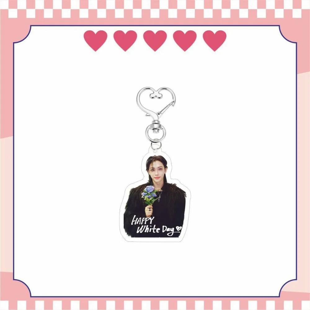 Kpop Felix Hyunjin Valentine's Day Keyrings Seungmin Han Changbin Lee Know New Acrylic Double-sided Keychain Bag Pendant Gift 4