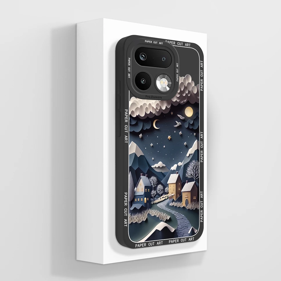 Lovely Cat Pattern Shockproof Full Coverage Liquid Silicone Phone Case