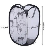 Folding Mesh Pop Up Dirty Laundry Basket Hamper with Durable Handles Collapsible Laundry Basket Clothes Storage Baskets Laundry 5