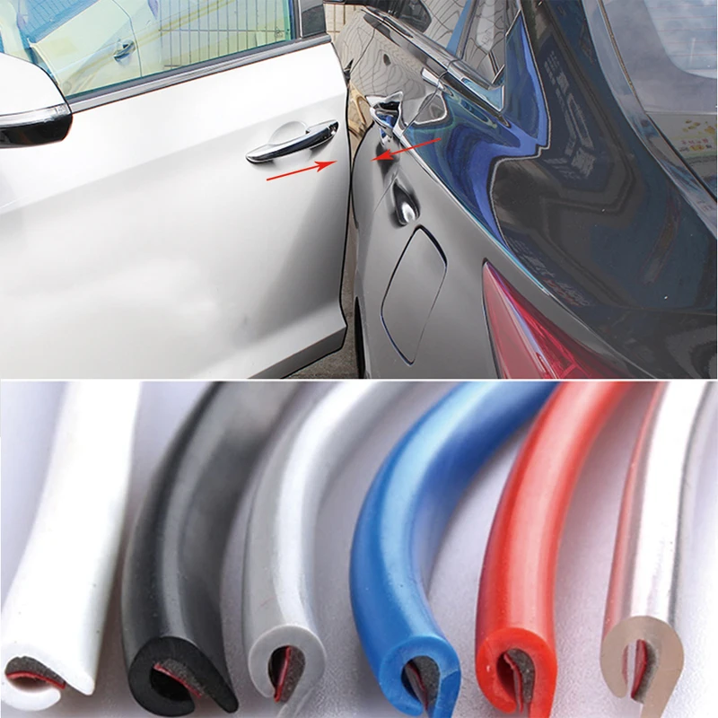 5M/Lot Auto Universal Car Door Edge Rubber Scratch Protector Moulding Strip Protection Strips Sealing Anti-rub DIY Car-styling