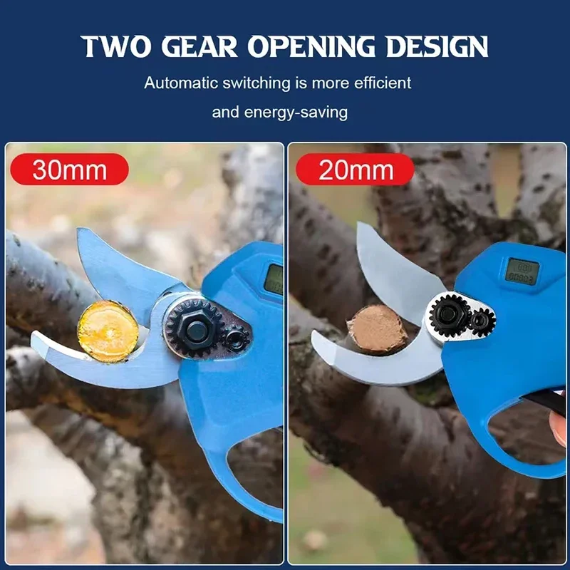 1280W 30mm 브러시리스 전기 가지 치기 가위 무선 충전식 과일 나무 분재 가지 치기 가지 도구 마키타 18V 배터리 용