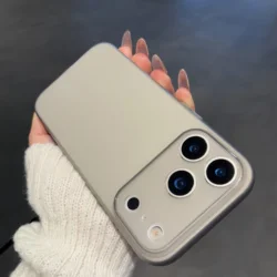 Slim Matte Clear Shockproof TPU Phone Case - Translucent Soft Back Cover - iPhone 15 Plus (Titanium Gray)