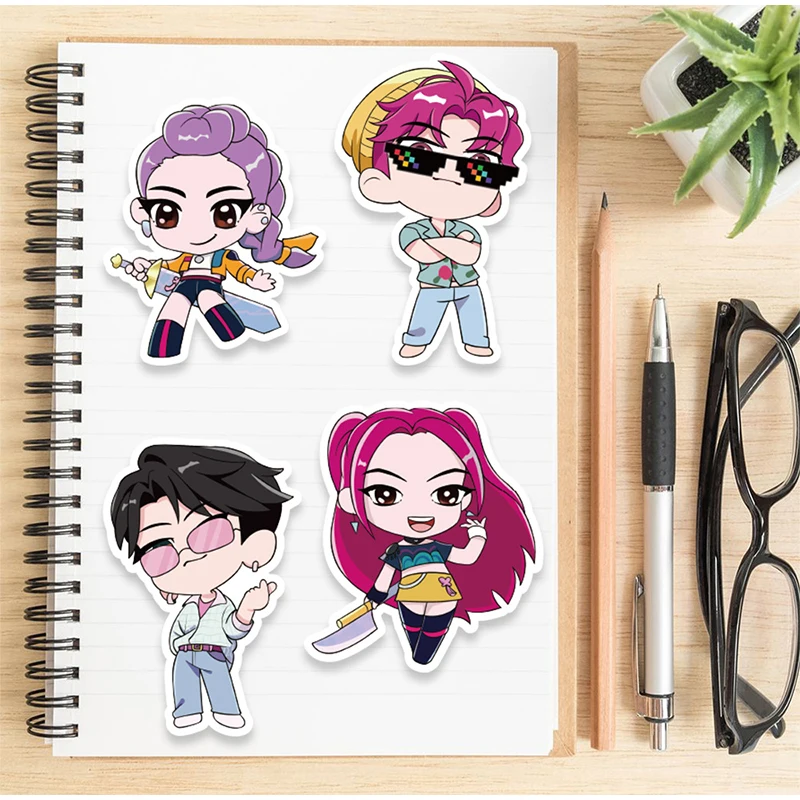 Kpop Demon Hunter Character Dress-Up Sticker Sheets – DIY Anime Costume Stickers