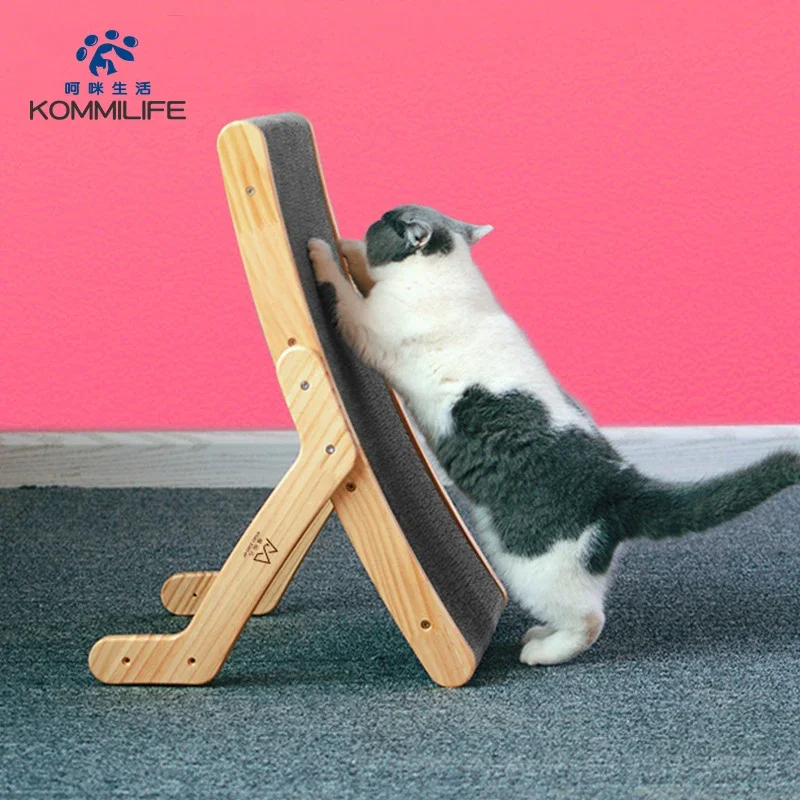 

Деревянная Когтеточка для кошек, диван-кровать, 3 в 1, игрушки для животных для кошек, тренировочный шлифовальный коготь, гофрированная бумага, Когтеточка для кошек, мебель для кошек