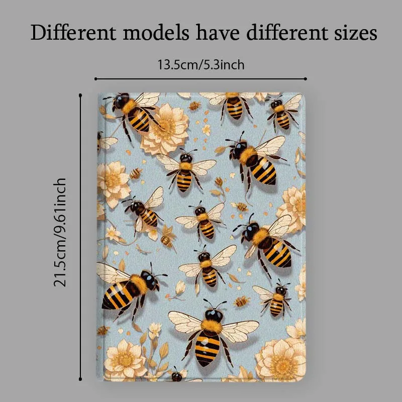 Cartoon Yellow Bee Flower Tablet Case