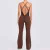 Yoga Set Backless Sleeveless One-piece Suit Female Rompers Quick Dry Sexy Yoga Clothes Workout Bodysuits Sports Jumpsuit Women 1