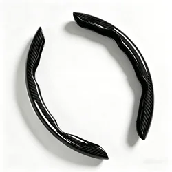 Carbon Fiber Pattern Non - Slip Steering Wheel Cover - Auto Wheel Accessory (2PCS)