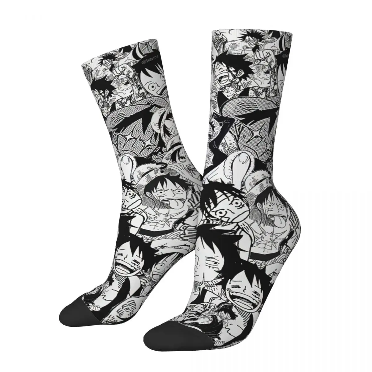 

Japanese Manga Collage Socks Men's Women's Polyester Funny Happy Japan Anime Socks Crazy Spring Summer Autumn Winter Socks Gift