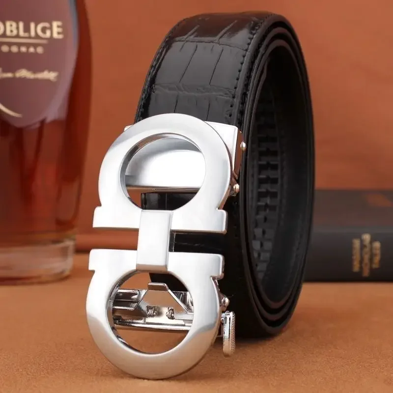 Silver Buckle Black Belt