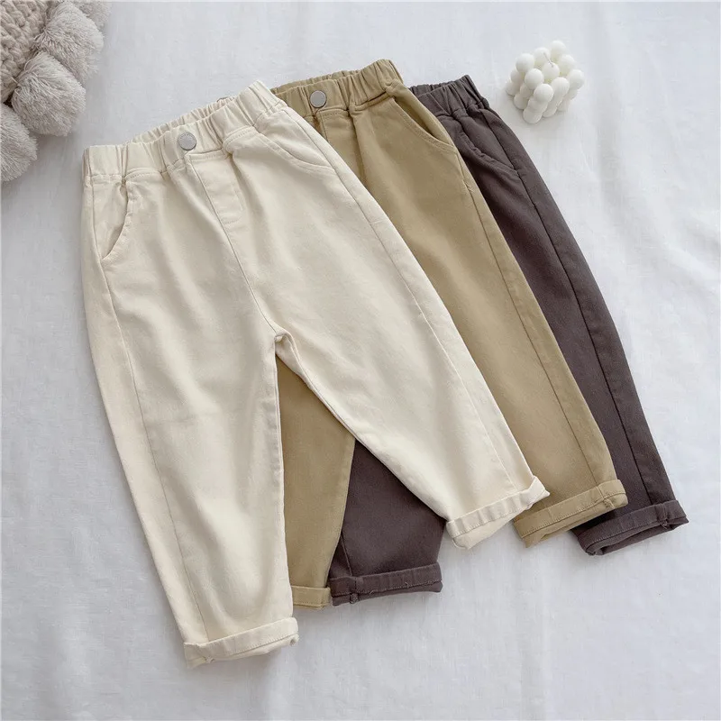 Solid Color Kids Pants for Boys and Girls Spring Autumn Baby Pants 1